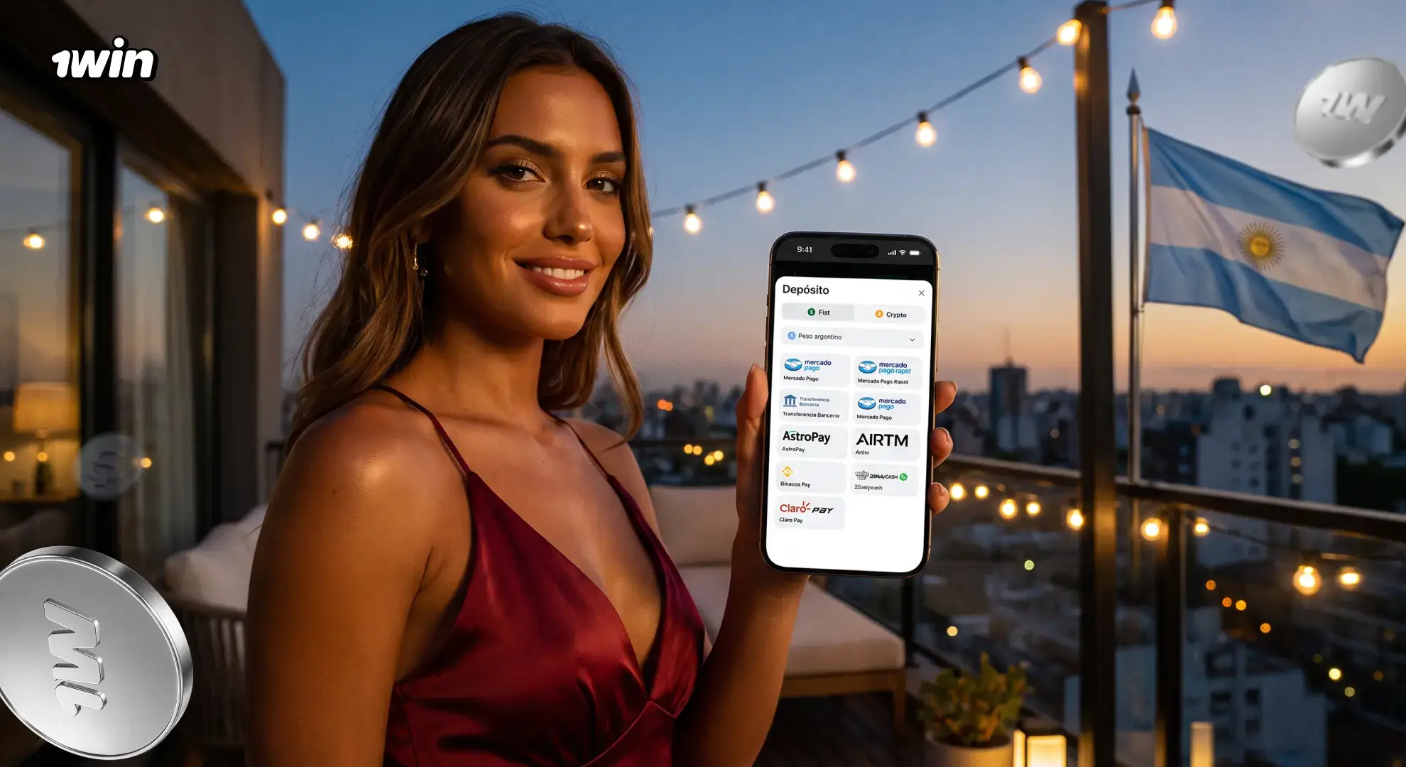 Depósito con criptomonedas en 1win